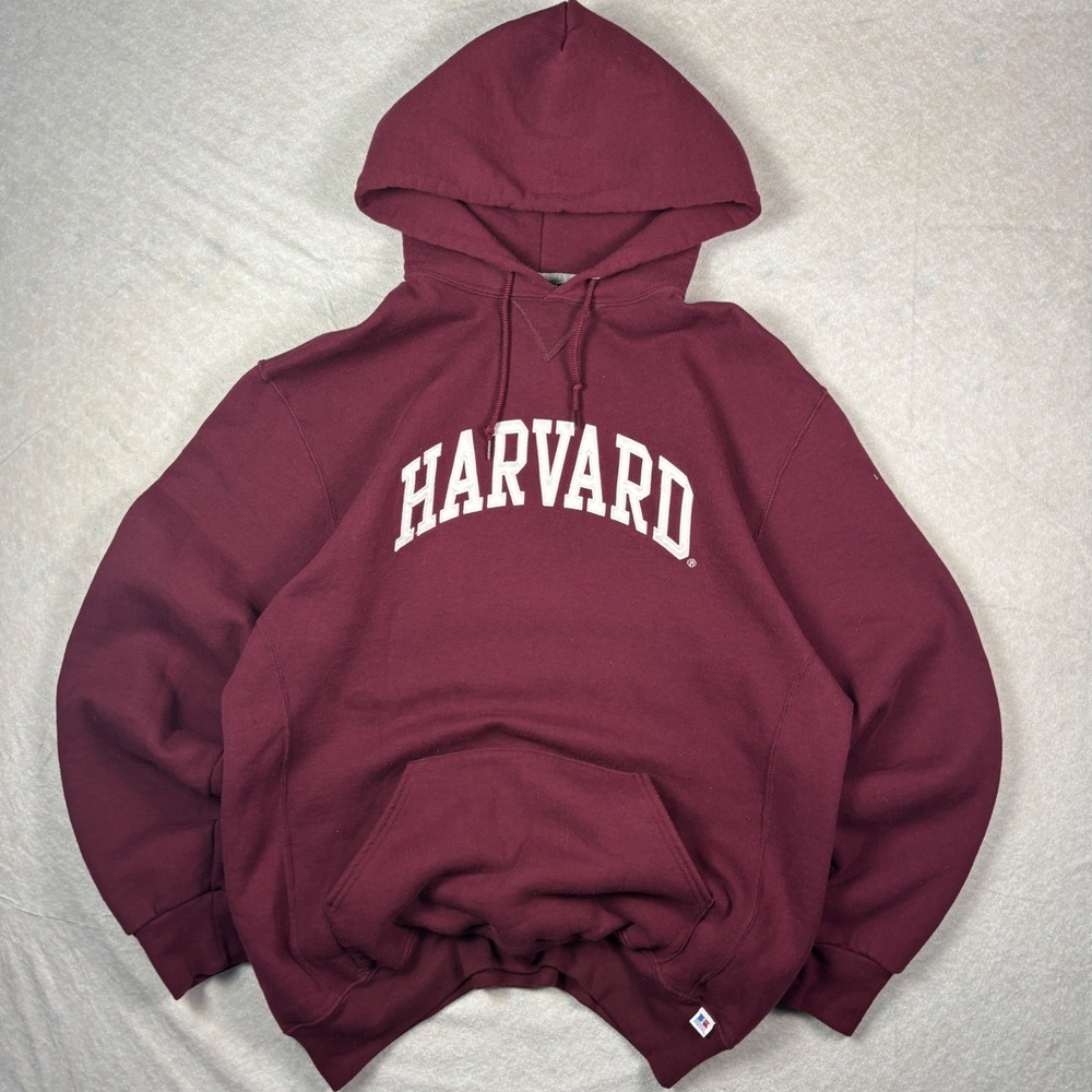Burgundy Harvard Russell Athletic Hoodie – XL